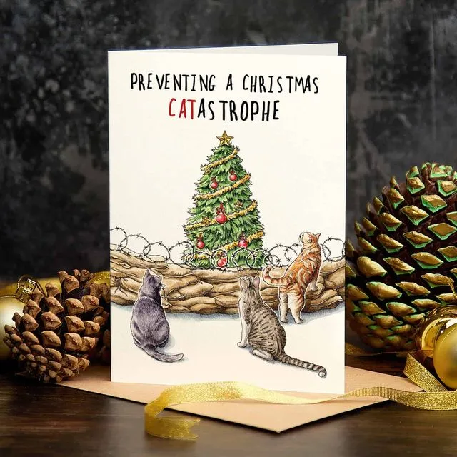Christmas CATastrophe - Holiday Card - Christmas Card