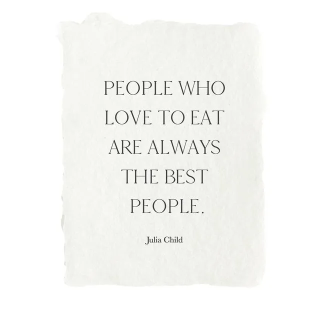 love to eat quote note card