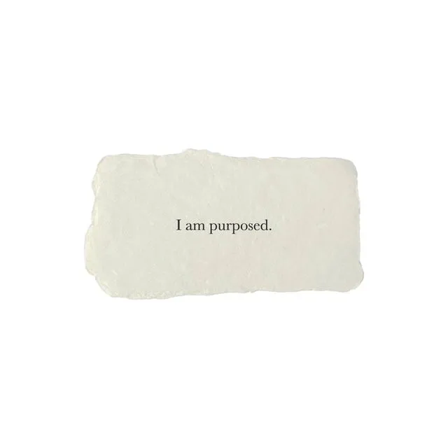 I am purposed affirmation card