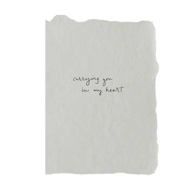 carrying you in my heart card