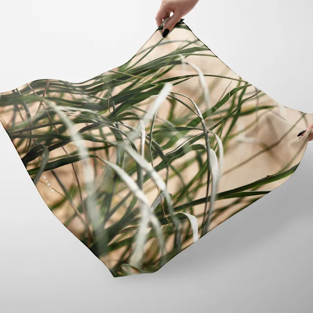 Square silk scarf Beach Grass