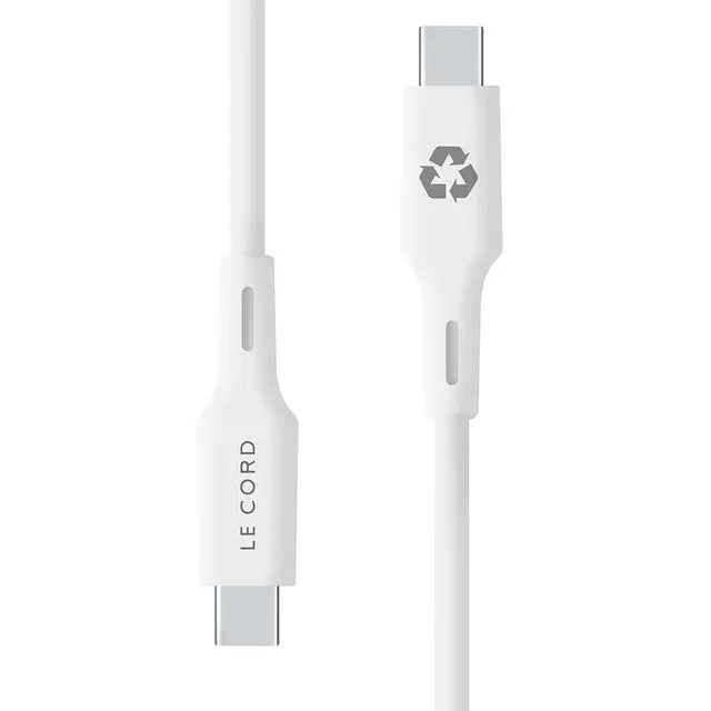Foggy Snow USB C cable · Made of recycled plastics