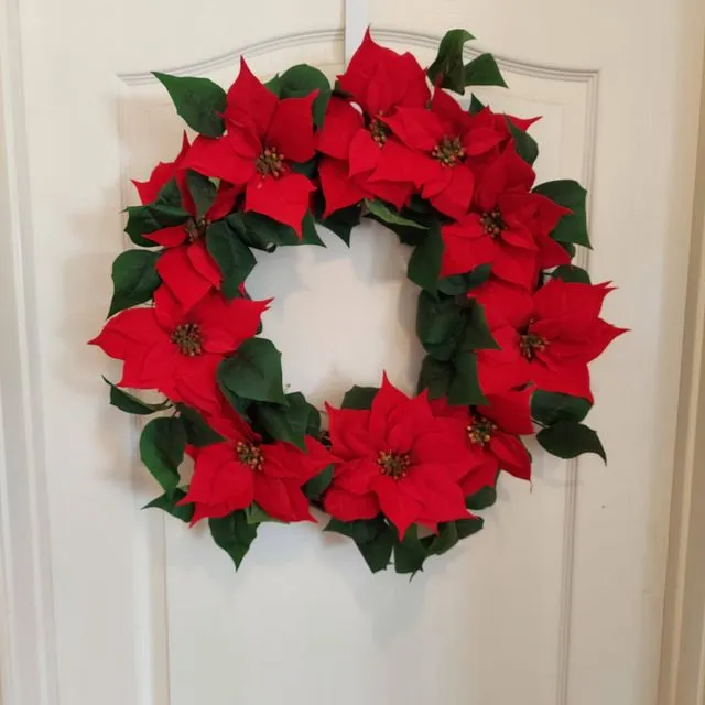 Poinsettia Christmas Wreath