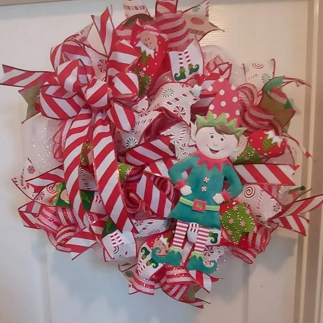 Elf Deco Mesh Wreath