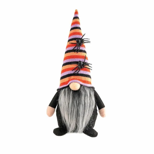 Striped Long Hat Dwarf Doll Halloween Decorations - GRAY