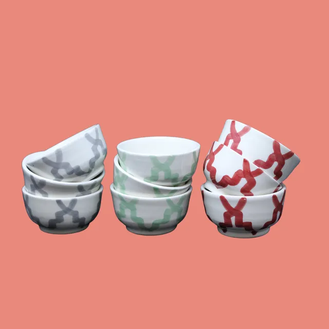 Mini ceramic Hand Painted Bowl - Terracotta