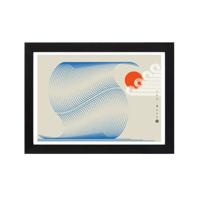 The Wave Print - Blue