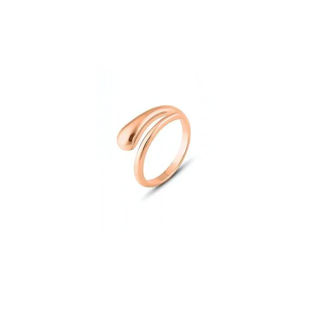Signature Sterling Silver Stacking Snake Ring Rose Gold