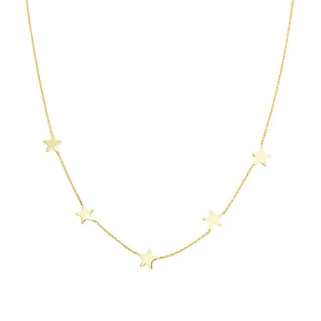 Star Sterling Silver Necklace in Gold