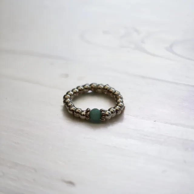 Turquoise Amazonite Gemstone Ring
