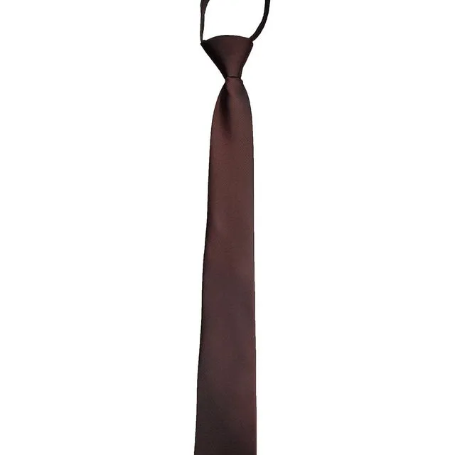 Solid Color Zipper Tie