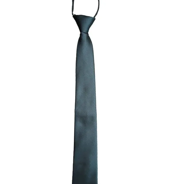 Solid Color Zipper Tie