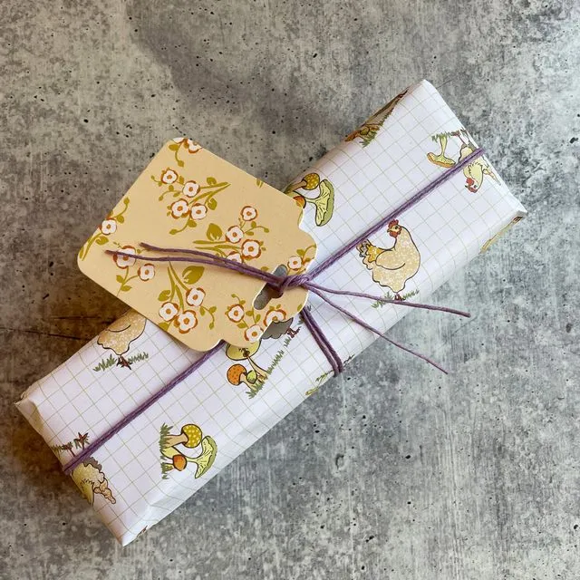 For the Foodie: Flat Sheet Gourmet Chicken and Mushroom Creative Gift Wrap