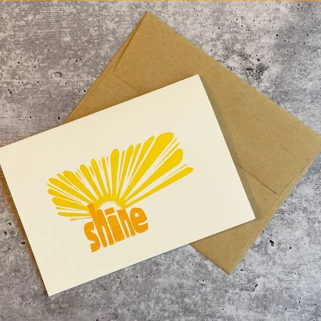 Sunshine Mushroom Letterpress A2 Notecard (Copy)