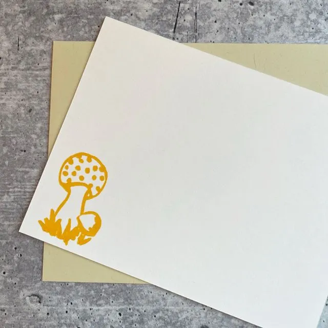 Mushroom Letterpress Notecards