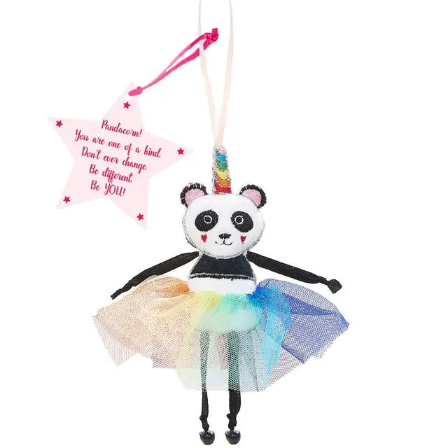 'Pandacorn' (Unicorn meets Panda) Rainbow Fair Trade Gift