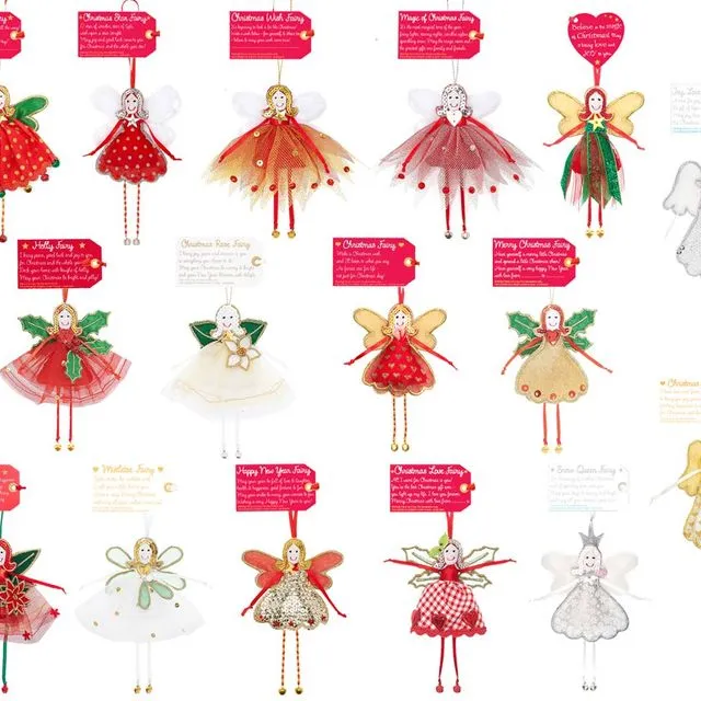 Chirstmas Fairy Fair Trade Set NEW - x48 fairies x16 designs