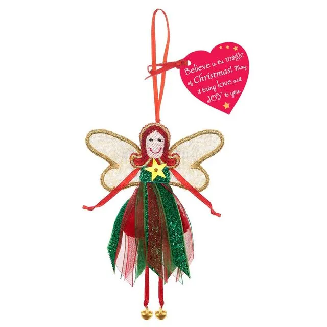 'Believe in the Magic of Christmas' Glitter Christmas Fairy