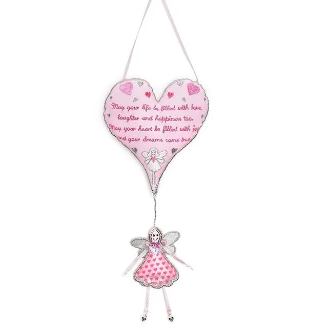 Fairy Life Blessing - Pink Heart Fair Trade Room Decoration