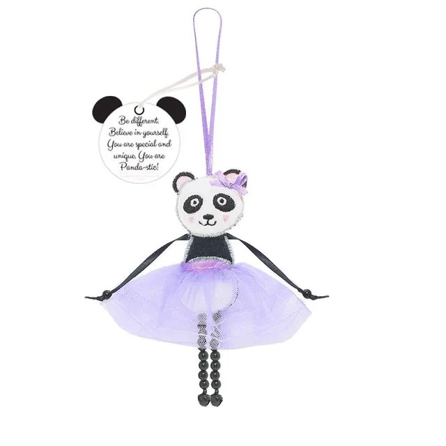 'You Are Panda-stic!' Panda (Lilac) Fair Trade Keepsake Gift