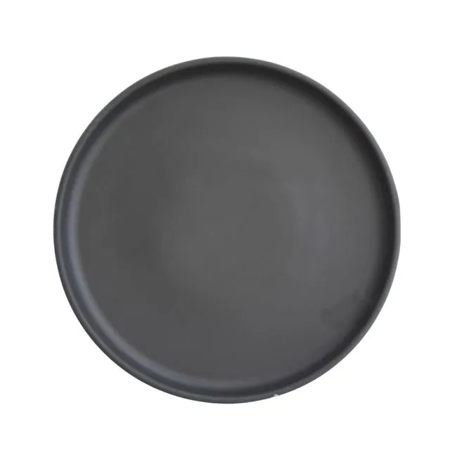 Porcelain Serving Plate & Platter - Classical Series, Black Colour | Ø 26 cm