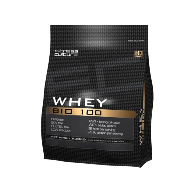 Whey Bio 100 'Whey Protein' with Digestive Support - Gourmet Vanilla 900g