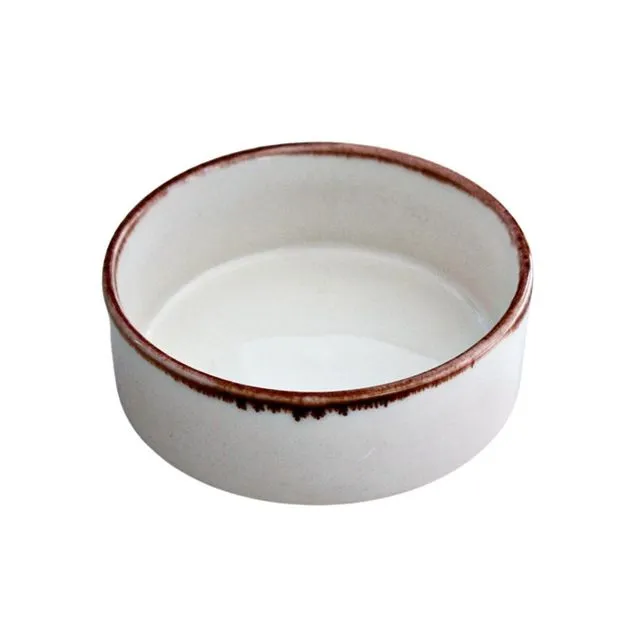 Porcelain Desert Bowl, Ramekin Style, Brown Colour, Size: Ø 12 cm | Bascuda