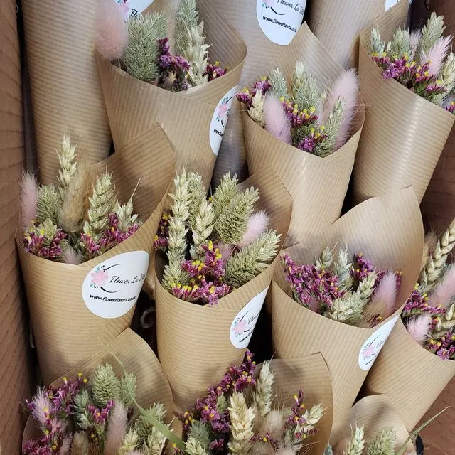 Pink Dried Mini Flower Bunches