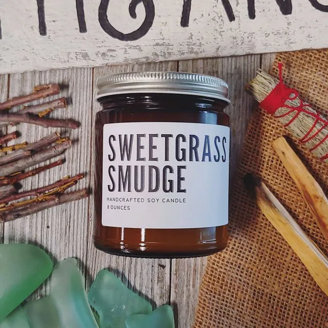 Sweetgrass Smudge Soy Candle