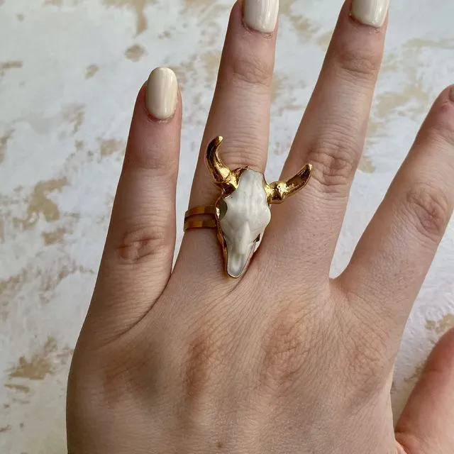 El mirage Cow Scull Ring