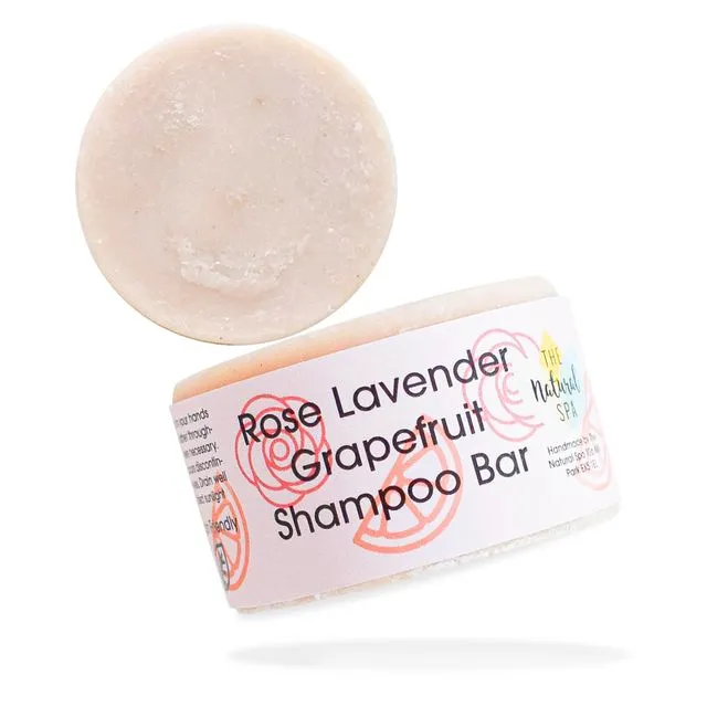 Rose Lavender Grapefruit Shampoo Bar-70g- Vegan- Palm Free- Sulphate Free- Natural- Sustainable- Essential Oil- All hair Types- Curly Hair- Plastic Free