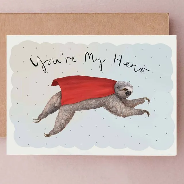 Funny Sloth Card | Fathers day cards | Hero Greetings Card