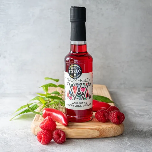 Raspberry & Apache Chilli Vinegar, Case of 6 x 150ml