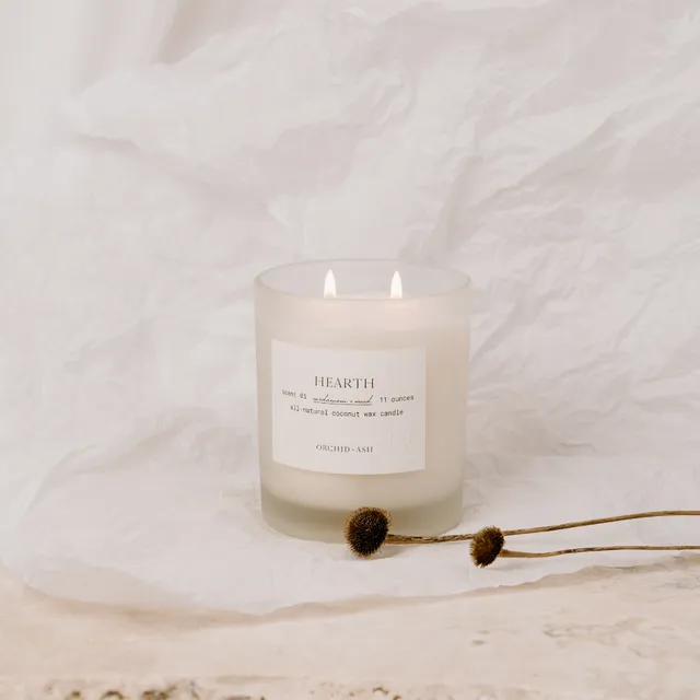 Cardamom + Wood all-natural coconut wax candle | HEARTH 1