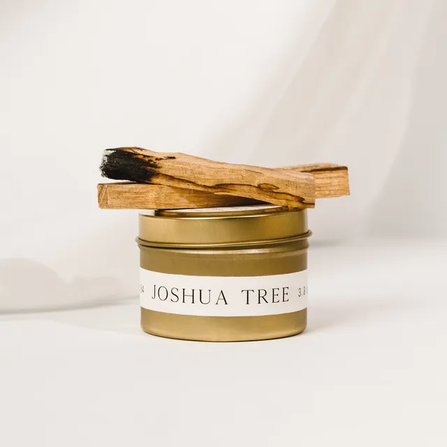 Palo Santo + Sage all-natural candle tin | JOSHUA TREE