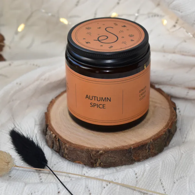 Aromatherapy Candle "Autumn Spice" - 100g, Cassia, Clove & Ginger essential oil
