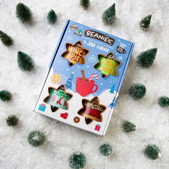 Beanies Christmas 4 Jars Gift Box (flat pack)