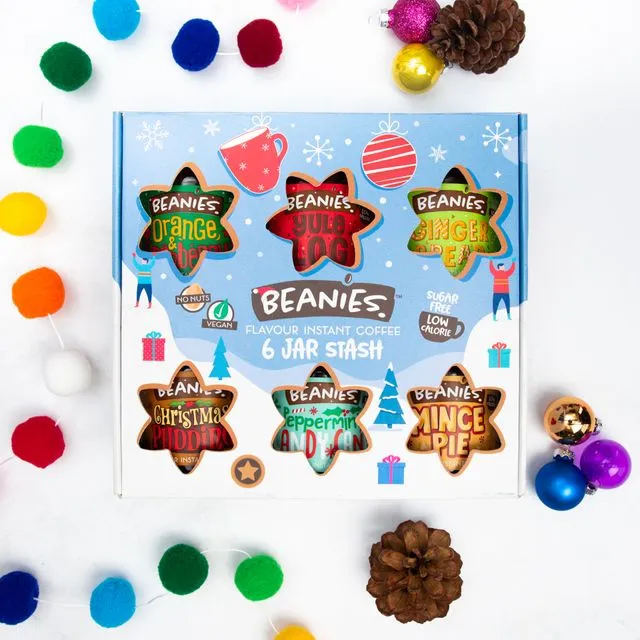 Beanies Christmas 6 Jars Gift Box (flat pack)