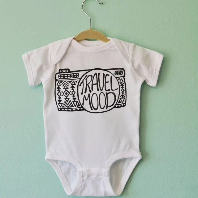 Travel Mood Baby Bodysuit, Retro baby, Camera baby outfit