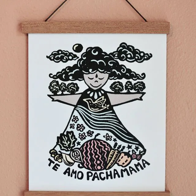 Te Amo Pachamama Art Print, Mother Earth Wall Art