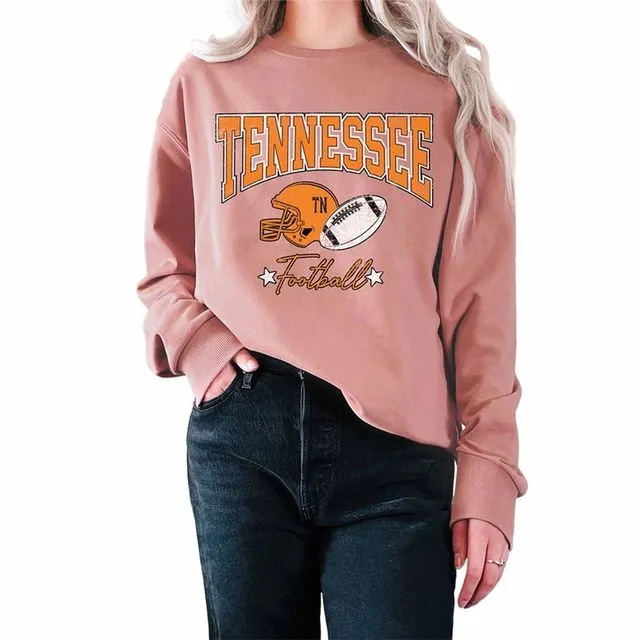 Tennessee Football Oversize Graphix Terry Sweatshirts - PINK