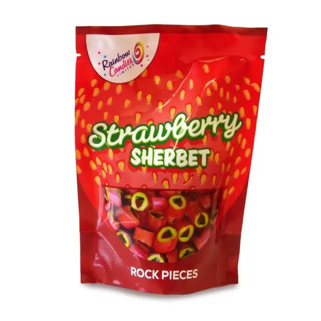 Rock Pouch - Strawberry Sherbet 150g. Outer of 9