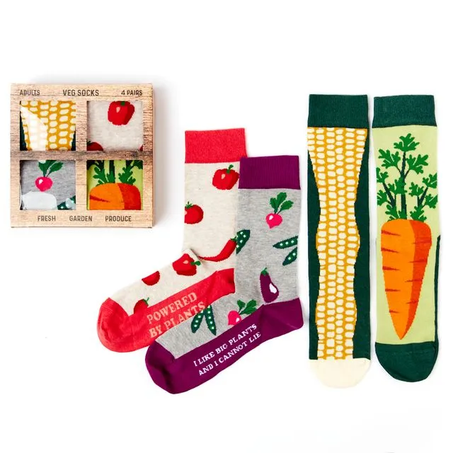Unisex Veggie Socks Gift Set