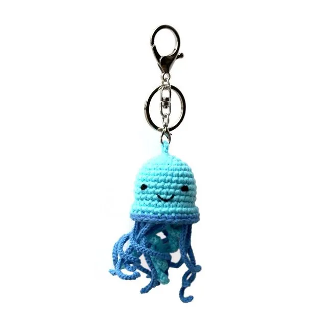 Backpack/ Keychain Charm - Blue Jellyfish
