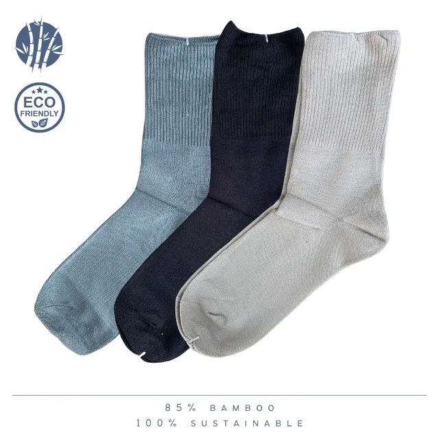 Bamboo Socks | 3 Pair | Grey | 39-44