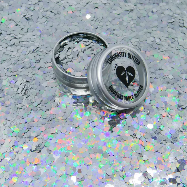 Holographic Silver Ultra Chunky Biodegradable Glitter