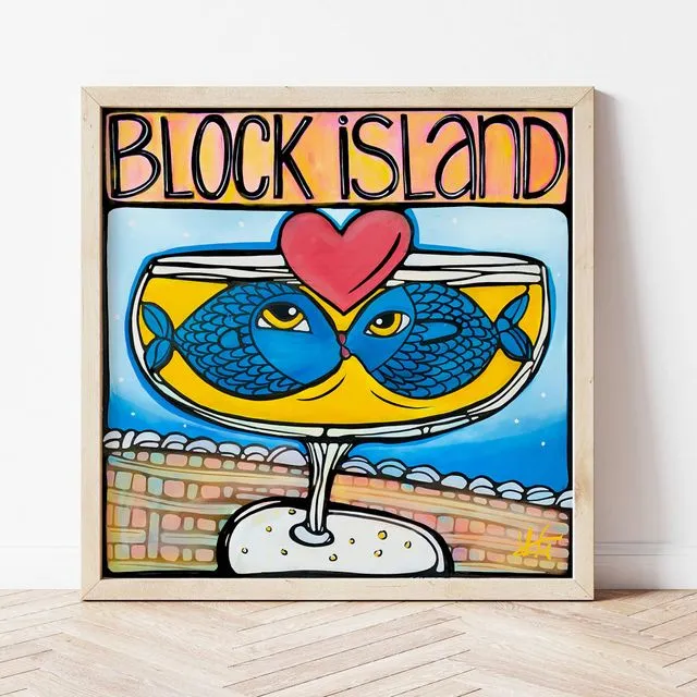 Block Island Art Print, Rhode Island Coastal Art. Signed.
