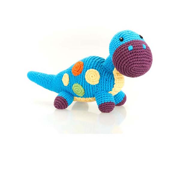 Baby Toy Dinosaur rattle - dippi - blue