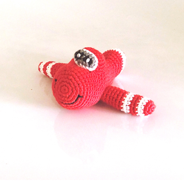 Baby soft toys Plane rattle red