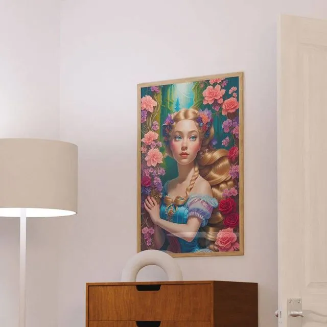 Princess Rapunzel Inspired Fine Art Wall Print